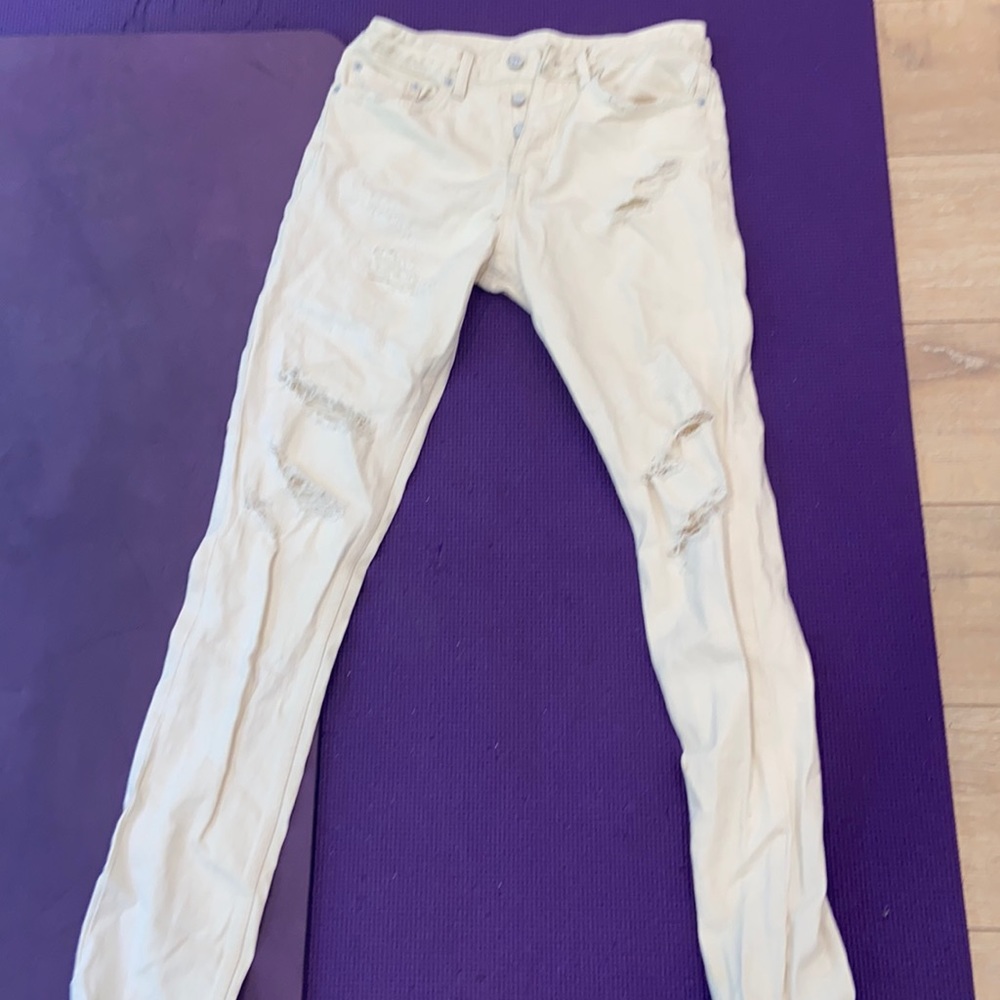 Ultra white designer Ksubi jeans